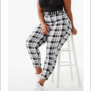Forever 21 plus size plaid pants.